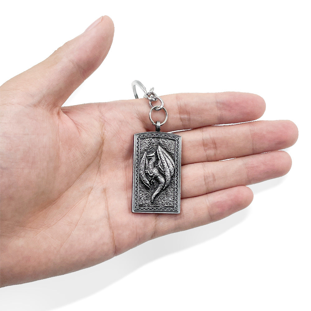 Dragoncrest Greatshield Talisman Keyring Keychain Pendant in Elden Ring
