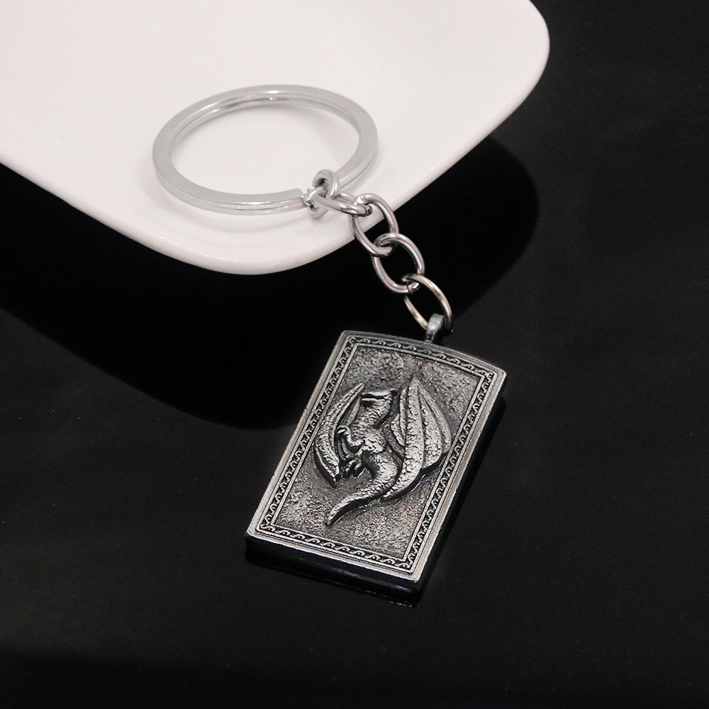 Dragoncrest Greatshield Talisman Keyring Keychain Pendant in Elden Ring