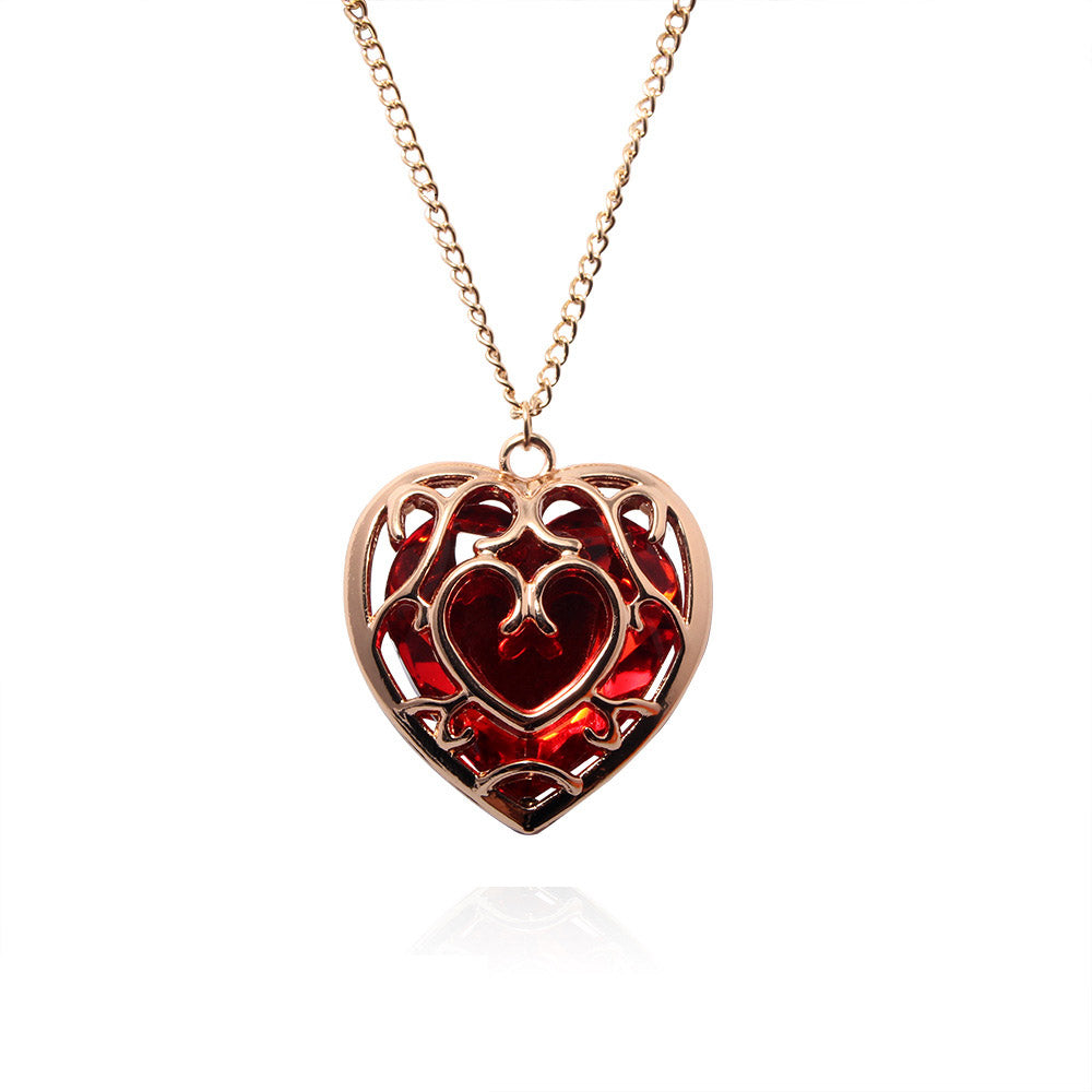 Red Heart Container Necklace in The Legend of Zelda Breath of the Wild, Skyward Sword, Cross-Border Pendant, Tears of the Kingdom