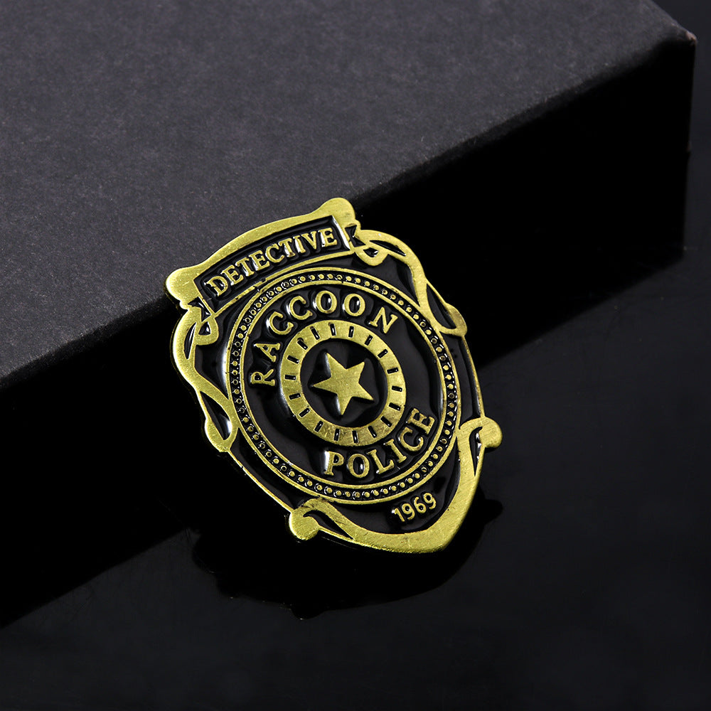 Raccoon Police Department Pendant Badge Pin in Resident Evil